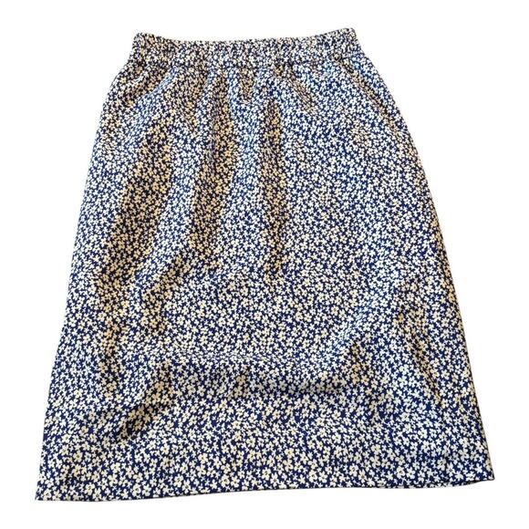 J. Crew Blue & White Floral Skirt Size XS - Picture 3 of 4